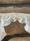 Vtg 70s 80s Victorias Secret Gold Label Polyester Satin Garter Belt P s White