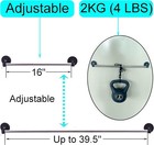2 Pack Magnetic Curtain Rod For Metal Door Window Sash Curtain Rod  16-39 5 Inch