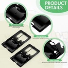 Qualirey 24 Pcs Classic Metal Rat Traps Reusable Mouse Trap Humane Black