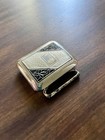 Vtg Sterling Silver Hickok Floral Design Belt Buckle - 22g