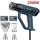 2500w Heat Gun Electric Hot Air Gun Dual Temperature Lcd Display 4 Nozzles Tool