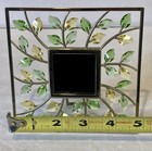Yasmine Hurel Swarovski Crystal Leaves Photo Frame Green Yellow Crystals 2004