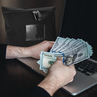 Cash Bag With Lock And 2 Keys Money For With 1 56 Liters  Black