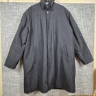 Alpine Swiss Mens Zach Knee Length Black Wool Blend Topcoat Trench Overcoat Xxl