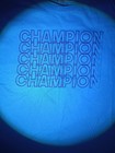 Champion Authentic Athleticwear Men   s L Blue Graphic Logo Crew Neck T-shirt