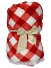 The Pioneer Woman Charming Red Check Velvet Plush Throw Blanket  Microfleece