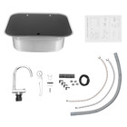 Folding Rv Kitchen Sink Unit Square With Stainless Steel Faucet  Lid Caravan