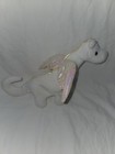 Rare 1995 Ty Beanie Babies Magic White Dragon Plush Beanbag W  Iridescent Wings