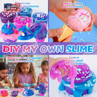 Zonfrto Mini Unicorn Slime Kit For Girls - Glimmer Crunchy  Butter  And Galaxy S