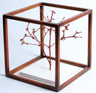 Da Vinci Platonic Hexahedron 3d Geometric Model 4  Polyhedron Interior Accent