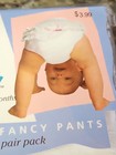 2 Pair Vtg 1998 Gold Bug Baby  White Fancy Pants Bloomer Diaper Cover 18-24m