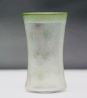 Antique French Acid Cut Enameled Glass Vase Art Nouveau 