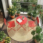 3 Piece Folding Patio Bistro Table And 2 Chair Outdoor Patio Furniture Set Metal