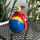 Vintage Ambi Toys  Magic  Man Clown Roly-poly Toy Rolling Ball 6    Yellow Hat
