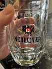 Rare Neuweiler Beer Heavy Glass Stein Pewter Lid  7  Tall Allentown Pa Germany