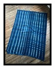 West African Hand Made Indigo Dyed Cloth Fabric Remnant  3