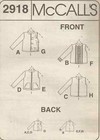 Mccalls 2918 Girl s Size 4-6 Jackets   Vests Sewing Pattern   2000