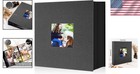 Elegant Black Linen Photo Album 4x6 - 1000 Pockets For Cherished Memories