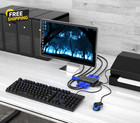 4 Port Vga Kvm Switch Usb Hub 4 Pc Share Monitor Keyboard Mouse W  Cables