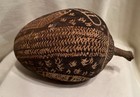 Vintage Aboriginal Australian Carved Boab Tree Nut Snake Boomerang