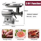 1 5hp Commercial Electric Meat Grinder 1100w Stainless Steel 550lbs h Heavy Duty
