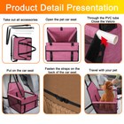Folding Reinforced Pet Dog Car Booster Seat Travel Carrier For Small Medium Dog
