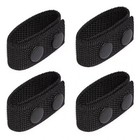 4 Pcs Nylon Duty Belt Keepers - Double Snaps For 2   Wide Police Large  Black 