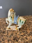 Vtg Large Chinese Tang Dynasty Style Glazed Ceramic Horse Statue 9 5    Tall L  k 
