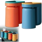 2in1 Toothbrush Holder Wall Mount Space Saving Bathroom Organizer Drying Design