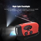 Solar Radio Hand Crank With Led Flashlight Multifunctional Emergency For Camping