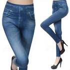 Women s Skinny Sexy Jeggings Slimming Leggings Faux Denim Jeans Pants Trousers