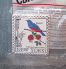 New York State Bird   Flower Vintage Rubber Magnet Souvenir New In Package Ebs24