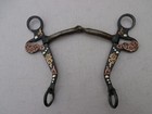 Custom Made Fancy Overlay Iron Argentine Snaffle Horse Bit Copper Silver Brass