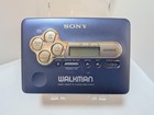 Sony Wm-fx877 Fm am Walkman Cassette Player Blue New Belt- From Japan