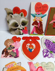  15  Vintage Used Valentine Greeting Cards Lot 1960 s-70 s Scrapbook Glitter