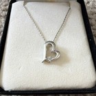 Kay Jewelers Heart Pendant Necklace 925 Silver Cubic Zirconia Love Jewelry