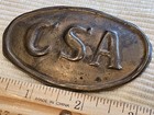 Scarce Civil War Confederate Csa Cartridge Box Plate Cover Handmade L  k   