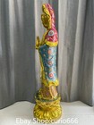 Cloisonne Enamel Bronze Gold Kwan-yin Guan Quan Yin Bodhisattva Buddha Statue