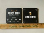 New 25    mad Hops    Craft Beer Bar Coasters Elysian Four Peaks Pint Glass Mat Lot