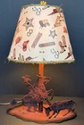 Western Cowboy Horse Vtg Metal Table Lamp Ranch Rodeo Lodge Decor 19   