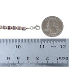 Estate Sterling Silver 925 Purple Cats Eye Anklet 11 