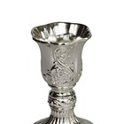 Taper Candle Holders With Deluxe Engraved Design  Set Of 2 Premium Metal Silver