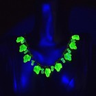 Vaseline Uranium Glass Necklace 17  Vintage Glass Czech Beads Art Deco Style