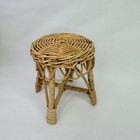 Vintage Rattan Wicker Doll Furniture Lot - Chair   Table - Fashion Doll Size