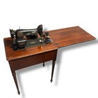Vintage 1950s Singer Sewing Machine Cabinet Desk Table With Pedal  tested 