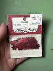 Fibre Crafts Red Flower Sequins No 3982 5 8   -  Vintage Sewing   Craft Supplies 