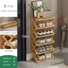 6-tier Bamboo Shoe Rack - Portable  No Installation  Perfect For Small Spaces