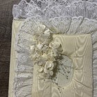 Vintage Handmade Satin Lace Fabric 3 Ring Binder Photo Album Wedding Book