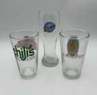 Beer Glass Lot Of 3 - Blue Moon  Vintage Chilis Budweiser   Bells Oberon