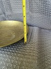Vintage Chinese Asian Brass Bowl Engraved 9 Inch Round Bowl